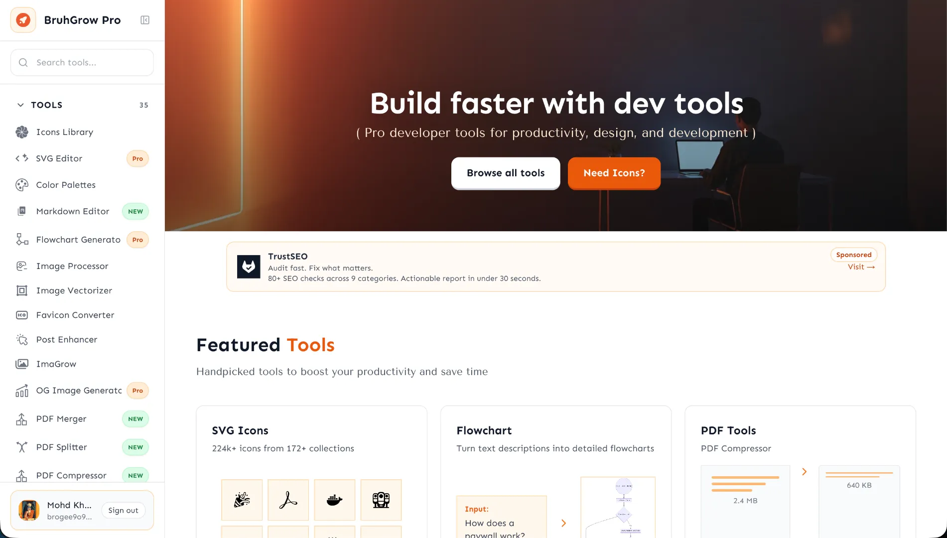 BruhGrow Tools screenshot