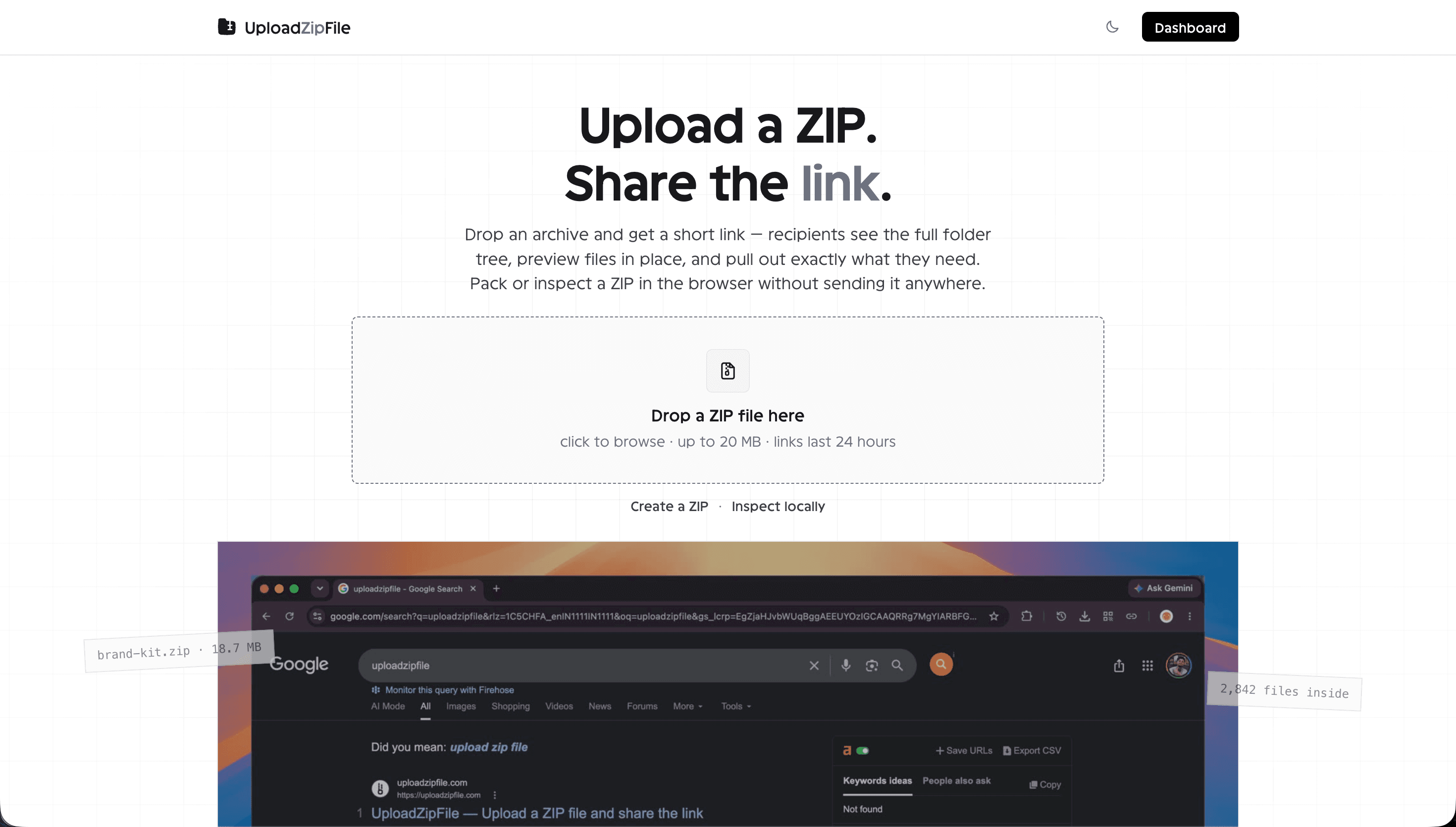 UploadZipFile preview