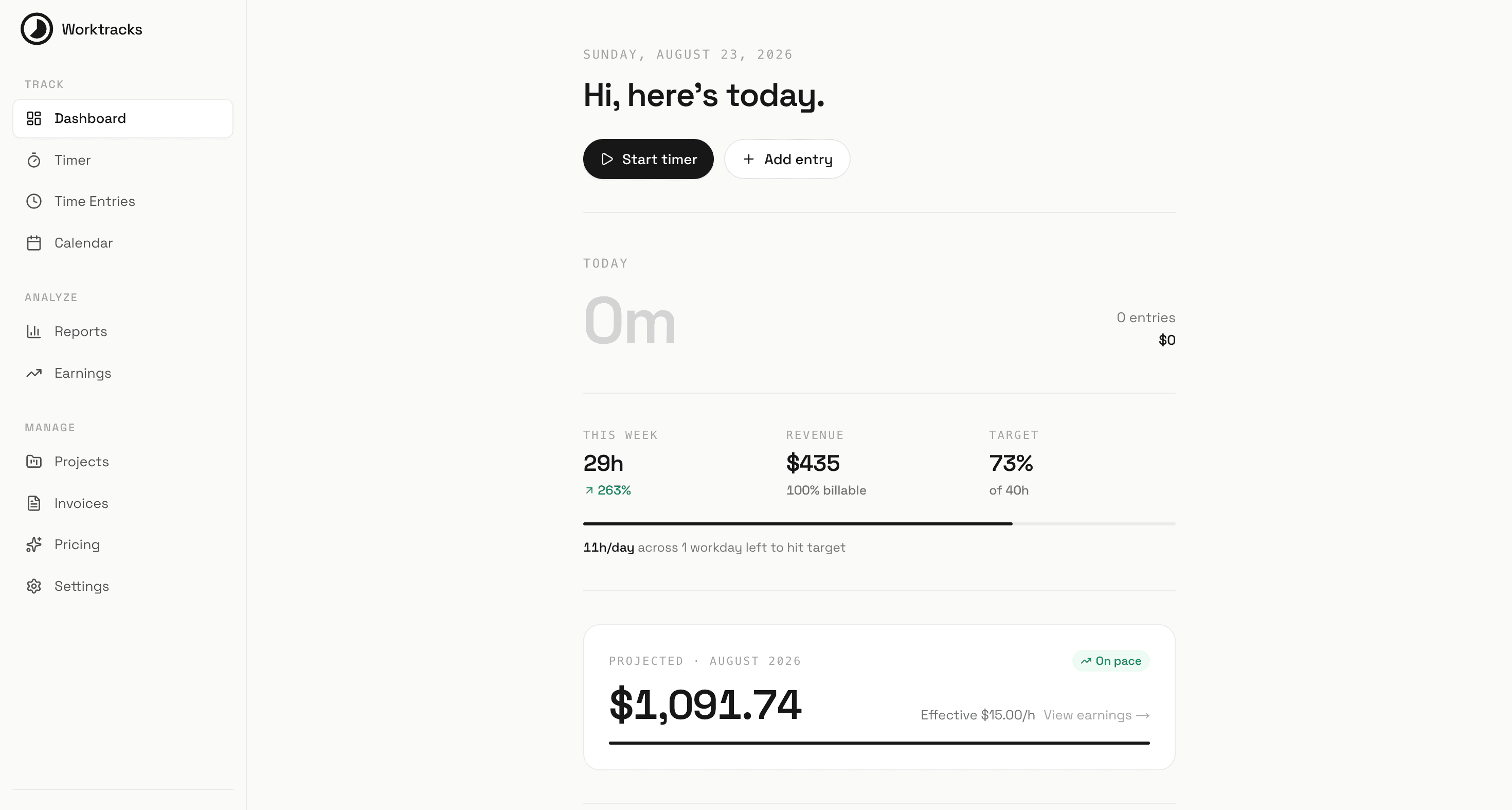 Worktracks preview